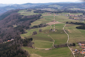 Fernmeldemast im Ortsteil Bergalingen in Rickenbach im Bundesland Baden-Württemberg, Deutschland