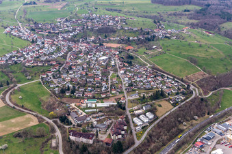 Dorfansicht im Ortsteil Wiechs in Schopfheim im Bundesland Baden-Württemberg, Deutschland