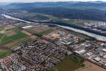 Luftbild von Ortsteil Herten in Rheinfelden im Bundesland Baden-Württemberg, Deutschland