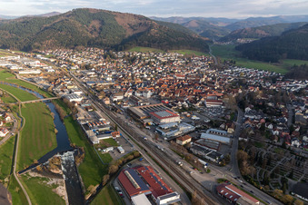 Luftbild von Haslach im Kinzigtal im Bundesland Baden-Württemberg, Deutschland