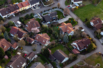 Im Ries, Im Laulesgarten aus Nordosten im Ortsteil Fessenbach in Offenburg im Bundesland Baden-Württemberg, Deutschland