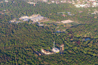 Umbau Wildparkstadion des KSC im Ortsteil Innenstadt-Ost in Karlsruhe im Bundesland Baden-Württemberg, Deutschland von oben gesehen
