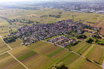 Drohnenbild von Ortsteil Nußdorf in Landau in der Pfalz im Bundesland Rheinland-Pfalz, Deutschland