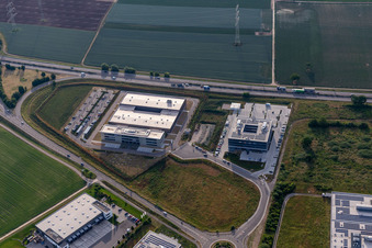 Gewerbegebiet Carl-Benz-Straße mit Fischer, UNITEC MTS, EIZO GmbH in Rülzheim im Bundesland Rheinland-Pfalz, Deutschland