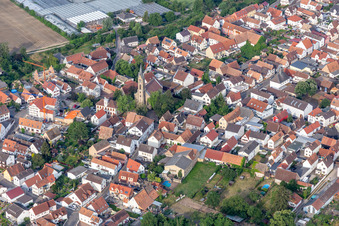 Protestantische Kirche Sondernheim in Germersheim im Bundesland Rheinland-Pfalz, Deutschland