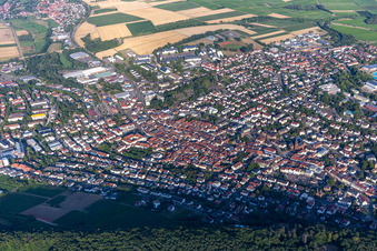 Bad Bergzabern im Bundesland Rheinland-Pfalz, Deutschland aus der Luft