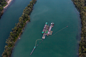 Otterstädter Altrhein in Otterstadt im Bundesland Rheinland-Pfalz, Deutschland