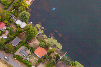Schrägluftbild von Altrip im Bundesland Rheinland-Pfalz, Deutschland