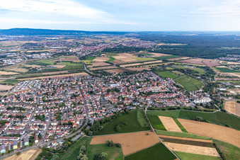 Schrägluftbild von Brühl im Bundesland Baden-Württemberg, Deutschland