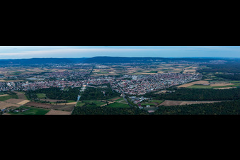 Panorama in Schwetzingen im Bundesland Baden-Württemberg, Deutschland