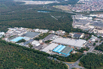 Luftbild von Hockenheim im Bundesland Baden-Württemberg, Deutschland