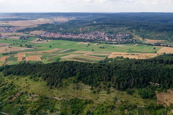 Unterjesingen von Süden in Tübingen im Bundesland Baden-Württemberg, Deutschland