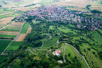 Luftbild von Wurmlinger Kapelle im Ortsteil Wurmlingen in Rottenburg am Neckar im Bundesland Baden-Württemberg, Deutschland