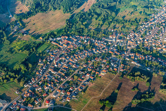 Fischbach bei Dahn im Bundesland Rheinland-Pfalz, Deutschland aus der Luft