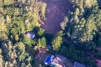 Am Saufelsen in Ludwigswinkel im Bundesland Rheinland-Pfalz, Deutschland von oben