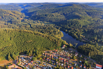 Campingclub Pirmansens am Schöntalweiher in Ludwigswinkel im Bundesland Rheinland-Pfalz, Deutschland aus der Luft