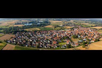Panorama in Neupotz im Bundesland Rheinland-Pfalz, Deutschland