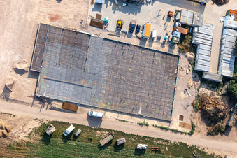 Kugelmann Biogemüse Neubau der Produktionshalle in Kandel im Bundesland Rheinland-Pfalz, Deutschland aus der Vogelperspektive