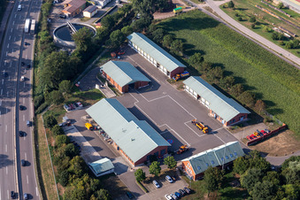 Luftbild von Autobahnmeisterei in Kandel im Bundesland Rheinland-Pfalz, Deutschland
