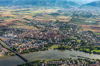 Luftbild von Ladenburg im Bundesland Baden-Württemberg, Deutschland