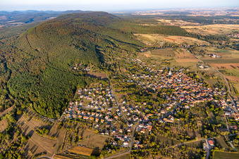 Luftbild von Dorfansicht in Gœrsdorf im Bundesland Bas-Rhin, Frankreich