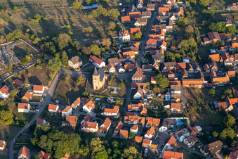 Preuschdorf im Bundesland Bas-Rhin, Frankreich aus der Luft