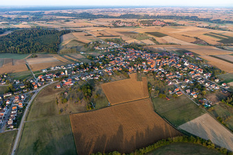 Schœnenbourg im Bundesland Bas-Rhin, Frankreich vom Flugzeug aus