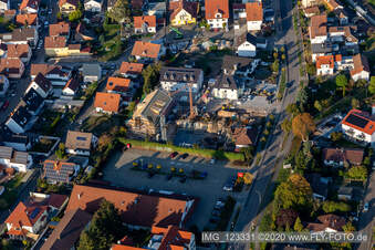 Baustelle Brahms- Ecke Buchstraße in Jockgrim im Bundesland Rheinland-Pfalz, Deutschland