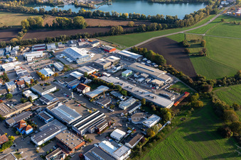 Industriegebiet Industriestraße, Junkersring im Ortsteil Eggenstein in Eggenstein-Leopoldshafen im Bundesland Baden-Württemberg, Deutschland