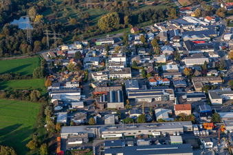 Industriegebiet Benzstraße, Industriestraße, Boschstraße, Siemensstraße, Junkersring, Dieselstraße im Ortsteil Eggenstein in Eggenstein-Leopoldshafen im Bundesland Baden-Württemberg, Deutschland