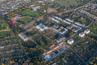 Technologiepark Karlsruhe im Ortsteil Rintheim im Bundesland Baden-Württemberg, Deutschland aus der Luft
