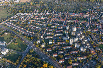 Luftbild von Hagsfeld im Ortsteil Rintheim in Karlsruhe im Bundesland Baden-Württemberg, Deutschland