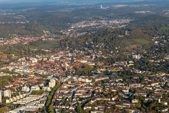 Altstadt unterm Turmberg im Ortsteil Durlach in Karlsruhe im Bundesland Baden-Württemberg, Deutschland