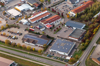 Schuh One, ALDI und Autohaus Euler in Bad Bergzabern im Bundesland Rheinland-Pfalz, Deutschland