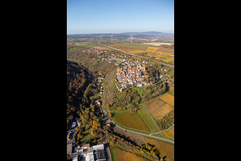 Luftaufnahme von Burg Neulingen in Neuleiningen im Bundesland Rheinland-Pfalz, Deutschland