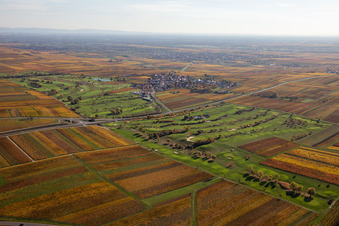 Gelände des Golfplatz Golfgarten Deutsche Weinstraße - Dackenheim - GOLF absolute in Dackenheim im Bundesland Rheinland-Pfalz, Deutschland aus der Luft