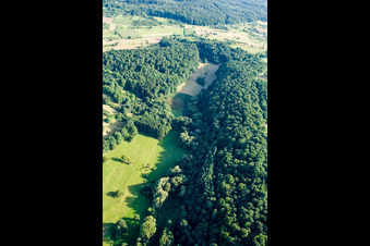 Drohnenbild von Naturschutzgebiet Kettelbachtal im Ortsteil Obernhausen in Birkenfeld im Bundesland Baden-Württemberg, Deutschland