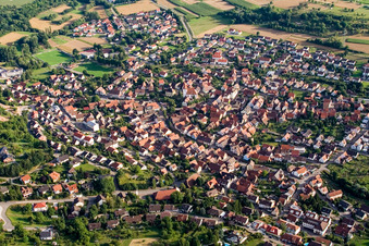 Ellmendingen von Norden in Keltern im Bundesland Baden-Württemberg, Deutschland