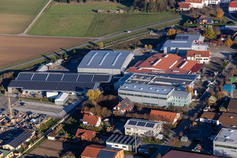 Gewerbegebiet Im Gereut in Hatzenbühl im Bundesland Rheinland-Pfalz, Deutschland aus der Luft