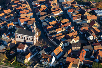 Luftaufnahme von Neupotz im Bundesland Rheinland-Pfalz, Deutschland