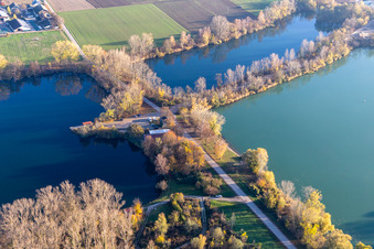 Anglerheim am Altrhein in Neupotz im Bundesland Rheinland-Pfalz, Deutschland