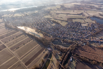 Tankgraben in Neuburg am Rhein im Bundesland Rheinland-Pfalz, Deutschland