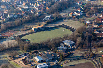 Stadion in Lauterbourg im Bundesland Bas-Rhin, Frankreich