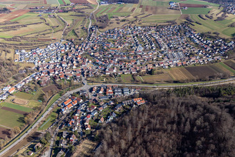 Luftbild von Ortsteil Schafhausen in Weil der Stadt im Bundesland Baden-Württemberg, Deutschland