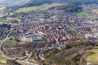 Weil der Stadt im Bundesland Baden-Württemberg, Deutschland aus der Luft