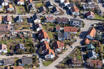 Enzianstr im Ortsteil Malmsheim in Renningen im Bundesland Baden-Württemberg, Deutschland