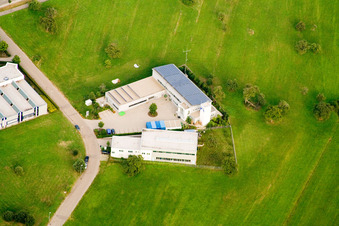 Ittersbach, Industriegebiet im Ortsteil Im Stockmädle in Karlsbad im Bundesland Baden-Württemberg, Deutschland von oben