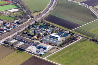 Renningen im Bundesland Baden-Württemberg, Deutschland von oben