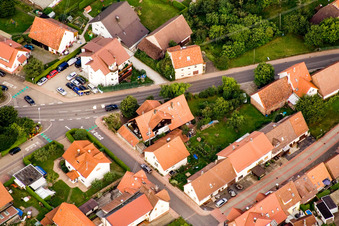 Ortsteil Ittersbach in Karlsbad im Bundesland Baden-Württemberg, Deutschland aus der Luft