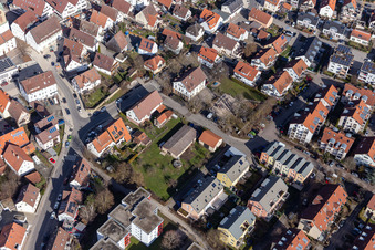 Luftbild von Spielplatz Fröbelstrasse, mevesta e. V. - Jugendhaus Renningen im Bundesland Baden-Württemberg, Deutschland